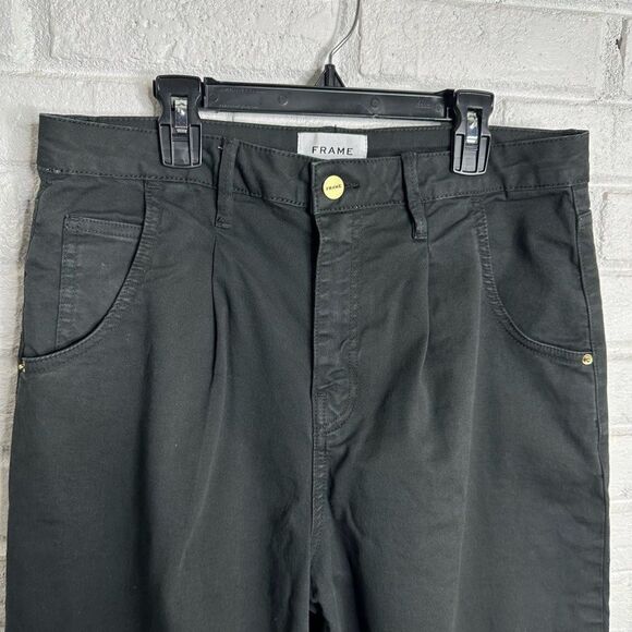 FRAME Cropped Tapered High Waisted Black Jeans size 27 - Picture 5 of 9